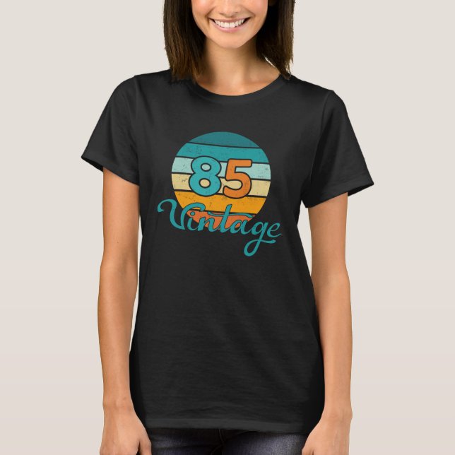Retro Sunset 85 Vintage Distressed T-Shirt (Vorderseite)