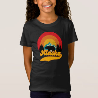 Retro Sunset Alaska Juneau Bear Mountains Wild AK T-Shirt
