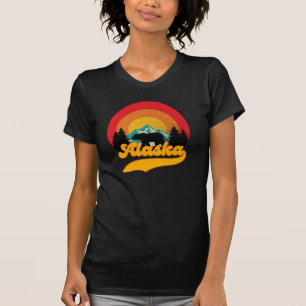 Retro Sunset Alaska Juneau Bear Mountains Wild AK T-Shirt