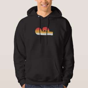Retro Sunset American Bison Hoodie