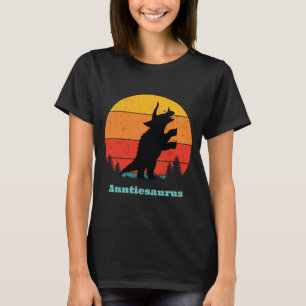 Retro Sunset Auntiesaurus T-Shirt