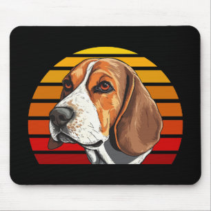 Retro Sunset Beagle Mousepad