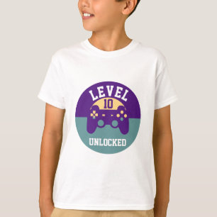 Retro Sunset Benutzerdefinierter 10. Video Gamer T-Shirt