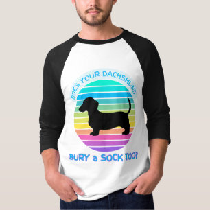 Retro Sunset Bringt Ihre Dackel auch eine Socke? T-Shirt