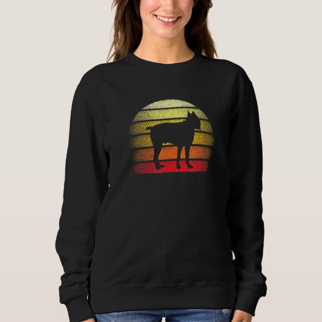 Retro Sunset Cane Corso Dog Design Sweatshirt (Vorderseite)