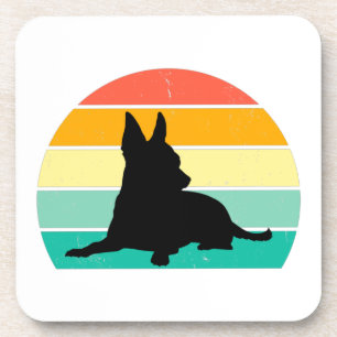 Retro Sunset Chihuahua Getränkeuntersetzer