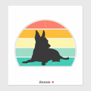 Retro Sunset Chihuahua Sticker