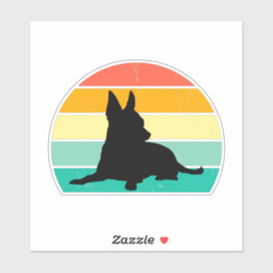Retro Sunset Chihuahua Sticker