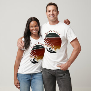 Retro Sunset Circle. Leidenschaft für Surfen T-Shirt