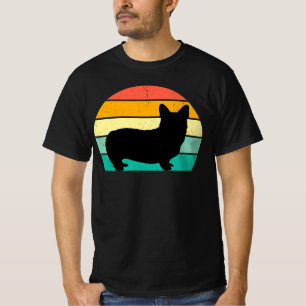 Retro Sunset Corgi T - Shirt