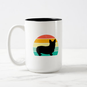 Retro Sunset Corgi Tasse