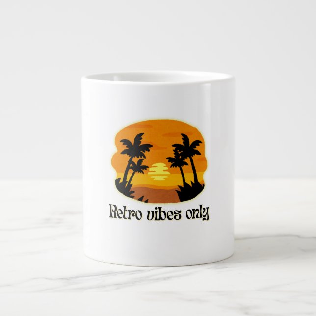 Retro Sunset Dreams Jumbo-Tasse (Vorderseite)