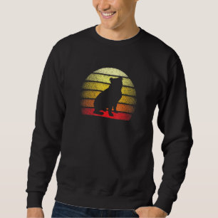 Retro Sunset English Bulldog Dog Design Sweatshirt
