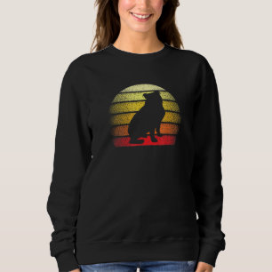 Retro Sunset English Bulldog Dog Design Sweatshirt