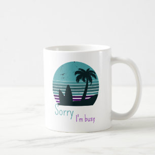 Retro Sunset - Entschuldigung, ich bin beschäftigt Kaffeetasse