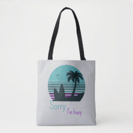 Retro Sunset - Entschuldigung, ich bin beschäftigt Tasche