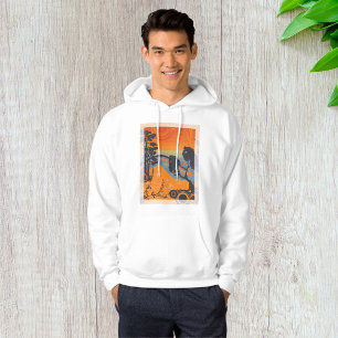Retro Sunset Forest Landschaft Abstrakt Hoodie