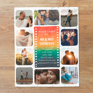 Retro Sunset Foto Fleecedecke