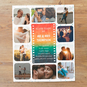 Retro Sunset Foto Fleecedecke