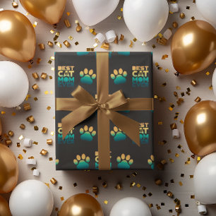 Retro Sunset Foto Mütter Tag Beste Katze Mama je Geschenkpapier