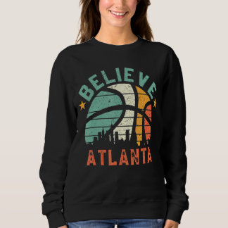 Retro Sunset Glaube Atlanta Basketball B-Ball Cit Sweatshirt