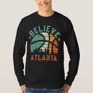 Retro Sunset Glaube Atlanta Basketball B-Ball Cit T-Shirt