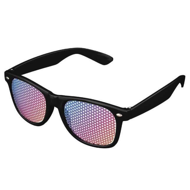 Retro Sunset Gradient Party Sonnenbrille (Schrägansicht)