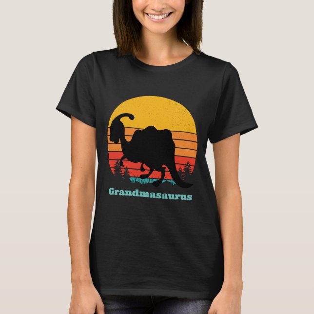 Retro Sunset Grandmasaurus T-Shirt (Vorderseite)