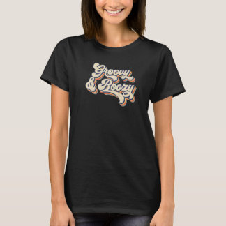 Retro Sunset Groovy & Boozy Bachelorette Party Bri T-Shirt