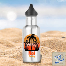 Retro Sunset - Heute nicht Edelstahlflasche