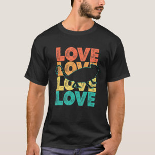Retro Sunset I Liebe Chameleon Idee für Tiere T-Shirt