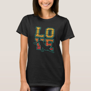 Retro Sunset I Liebe Cheetahs Idee für Tiere T-Shirt