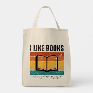 Retro Sunset I like Books Reader's Tragetasche