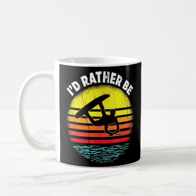Retro Sunset Id statt Wakeboarding Kaffeetasse (Links)