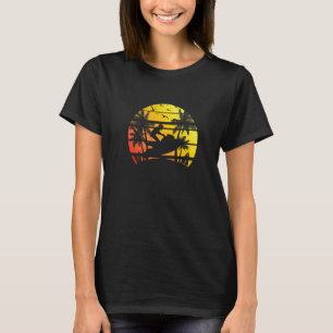 Retro Sunset Jet Ski Wassersport Jet Skifahren T-Shirt