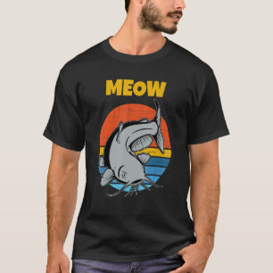 Retro Sunset Meow Catfish T-Shirt