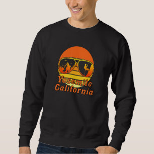 Retro Sunset Mountain Wanderung Yosemite Californi Sweatshirt