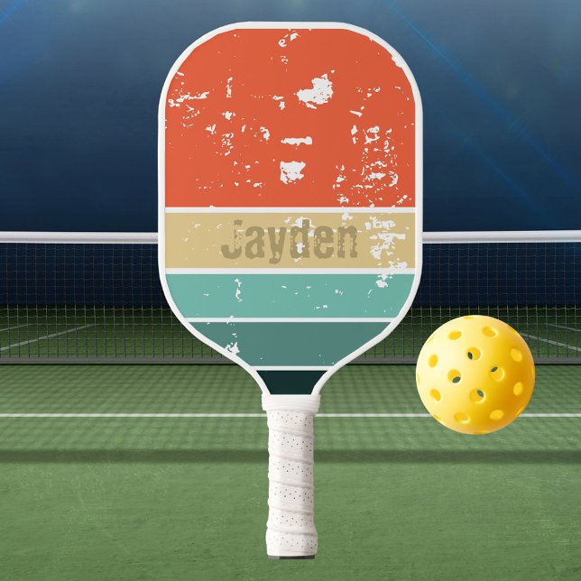 Retro Sunset Name Personalisiert Pickleball Paddle (Retro Sunset Name Personalized Pickleball Paddle
)
