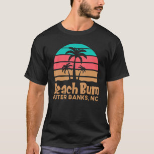 Retro Sunset Obx Beach Bum Äußere Banks North Caro T-Shirt