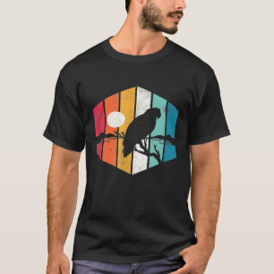 Retro Sunset Parrot Silhouette Birb Meme Pet Bird T-Shirt
