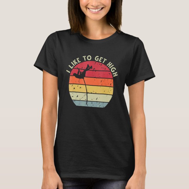 Retro Sunset Pole Vault 10 T-Shirt (Vorderseite)