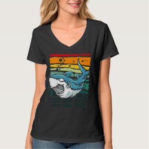 Retro Sunset Shark Vintag Shark T-Shirt