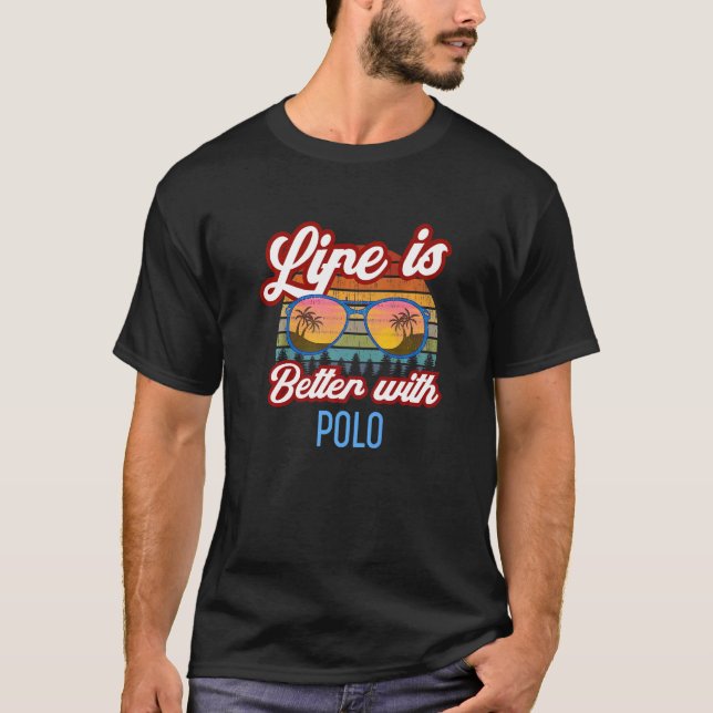 Retro Sunset Slogan mit Polo (Vorderseite)