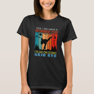 Retro Sunset Slogan Ruhestand I Plan on Doing Goj T-Shirt