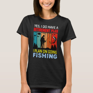 Retro Sunset Slogan Ruhestand Plan I Plan on Going T-Shirt