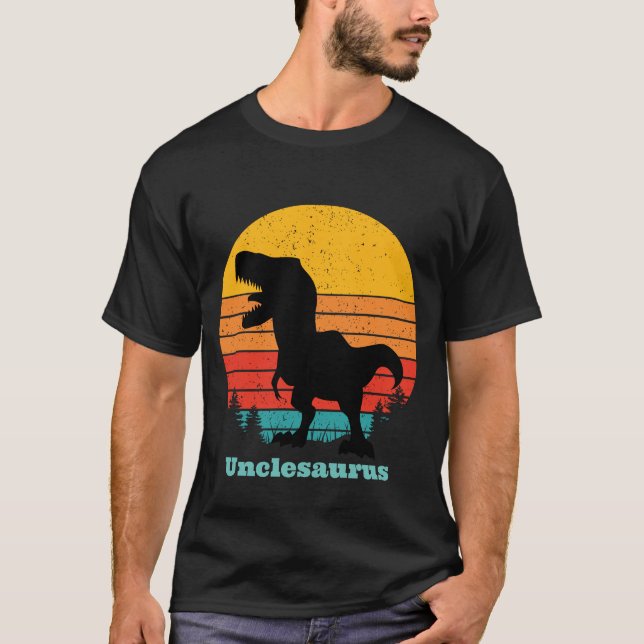 Retro Sunset Unclesaurus T-Shirt (Vorderseite)