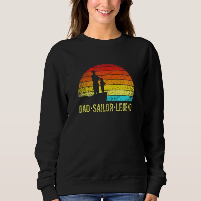 Retro Sunset Vater Sailor Legend Sweatshirt (Vorderseite)