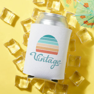 Retro Sunset+Vintages Skript gestört Dosenkühler