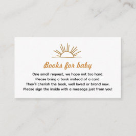 Retro Sunshine Books für die Babyverpackung Begleitkarte