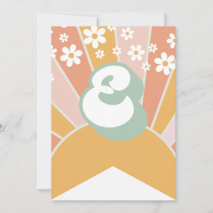 Retro Sunshine daisine boho blumengestalt Banner E Einladung